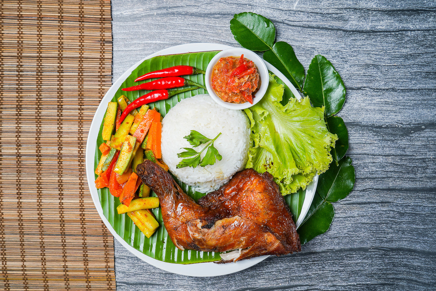 Nasi Ayam Penyet